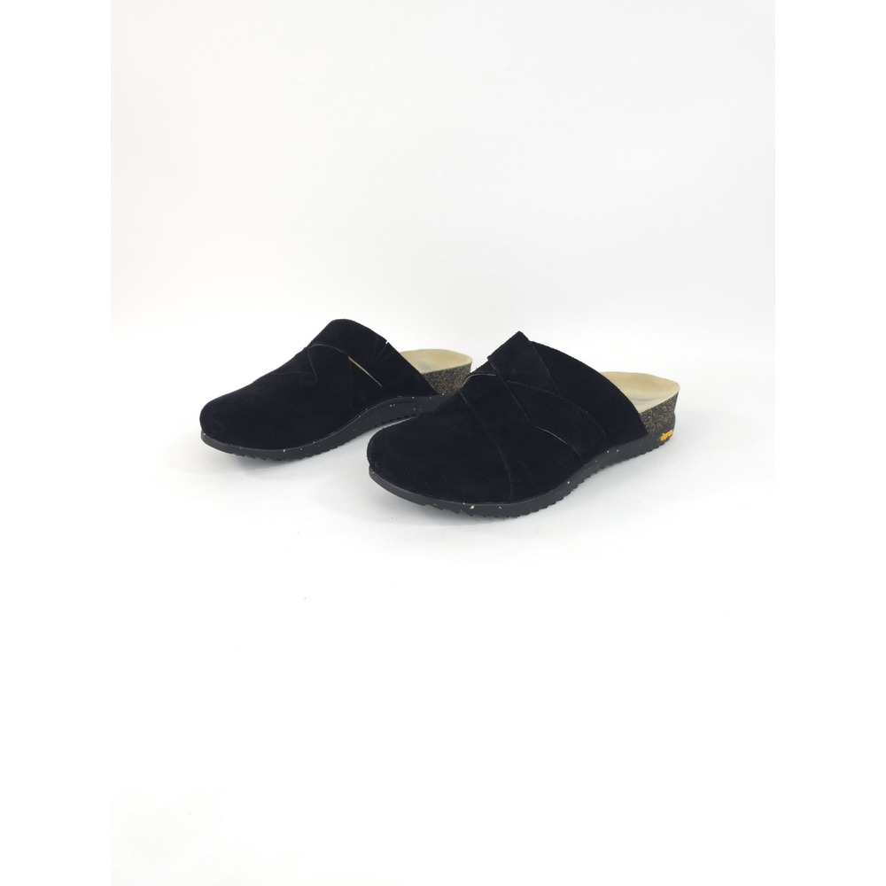 Dansko Women's Size 38 / US 7.5-8 Daniella Black Suede Casual Slip On Mule Clogs